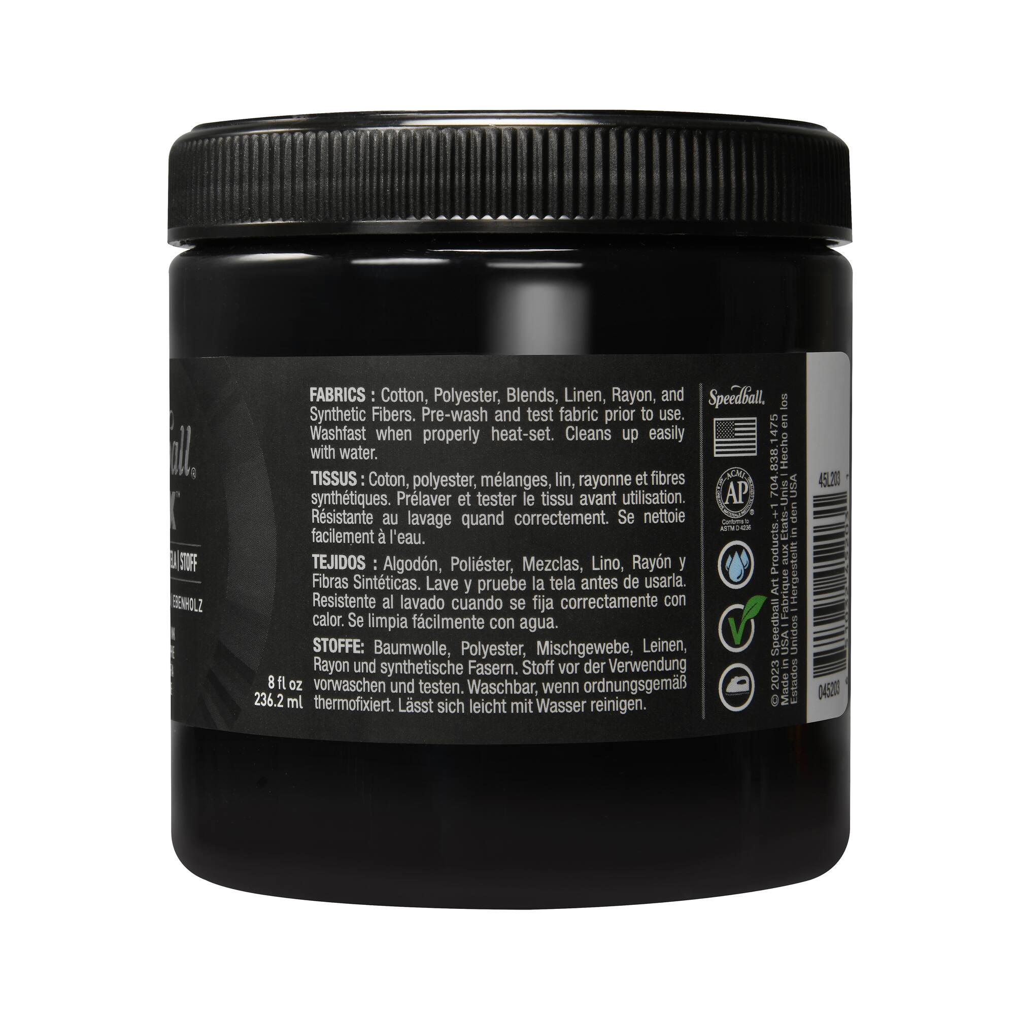 6 Pack: Speedball® Flex™ 8oz. Ebony Fabric Screen Printing Ink